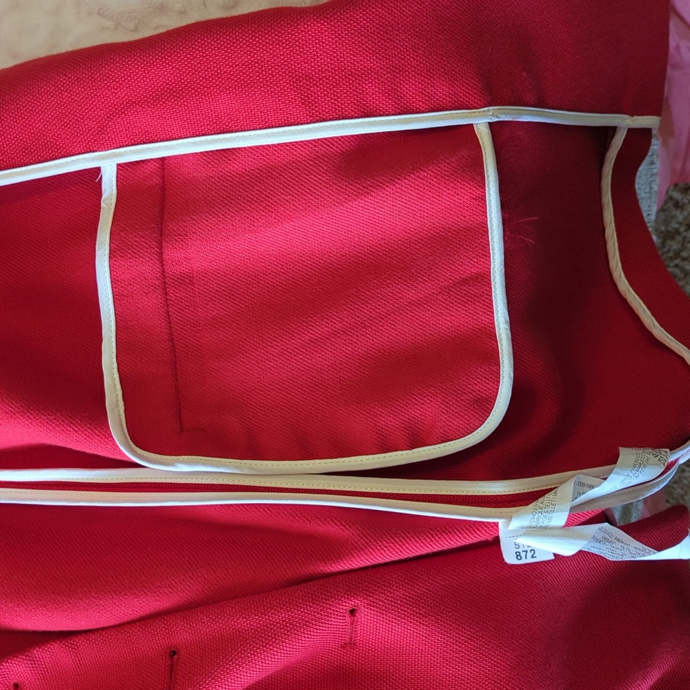 Zara Basic Size Small Red Jacket/Blazer With Whit… - image 8
